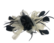 Load image into Gallery viewer, Stunning Cream & Black Stacey fascinator