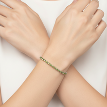 Load image into Gallery viewer, Green Rhinestone Adjustable Bracelet BR24