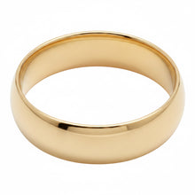 Load image into Gallery viewer, A classic rose gold stainless steel ring band, photographed from a direct top-down angle on a seamless white background.