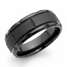 Load image into Gallery viewer, Stainless Steel Black ring. sizes 5, 6, 7, 8, 9, 10, 11, 12, 13, 14 RW05