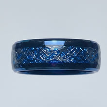 Load image into Gallery viewer, Stainless Steel blue and silver ring size 6, 7, 8, 9, 11, 12, 13. RW104