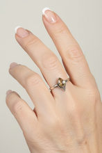 Load image into Gallery viewer, Sterling Silver Citrine gemstone ring. Size 3, 4, 5, 7, 8, 9, 10, 11, 12, 13. BR031