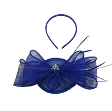 Load image into Gallery viewer, Stunning Blue Bow Fascinator FS024