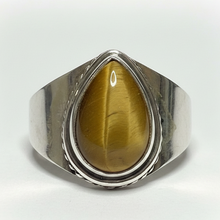 Load image into Gallery viewer, Tigers Eye Sterling Silver ring size 6, 7, 8, 9, 10, 12, 13 BR056