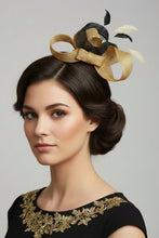 Load image into Gallery viewer, Stunning Yellow & Black Fascinator FS120
