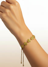 Load image into Gallery viewer, Gold & Yellow Rhinestone Adjustable Bracelet BR07