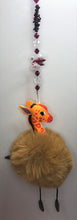 Load image into Gallery viewer, Giraffe brown Fluffy decorated with crystal and Garnet
