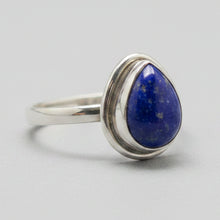 Load image into Gallery viewer, Lapis Lazuli Sterling silver ring sizes 7 (AC26a)