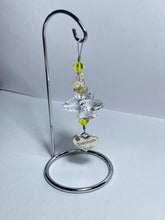 Load image into Gallery viewer, Grandson crystal &amp; snowflake obsidian gemstone suncatcher on a small stand  SH99
