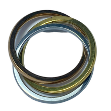 Load image into Gallery viewer, Fidget ring - Trio ring with silver, gold &amp; rose gold. Sizes 5, 6, 7, 8, 9, 10, 11. FR132
