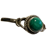 Load image into Gallery viewer, Sterling Silver malachite ring. Size 14.  ER44d
