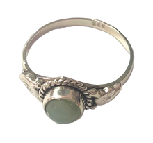 Load image into Gallery viewer, Aquamarine Sterling silver ring sizes 3, 4, 5, 6, 9, 12, 13, 14 (BR008)
