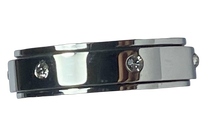 Load image into Gallery viewer, Fidget ring -  silver sparkle fidget  ring. Sizes 6, 7, 8, 9, 10, 11. FR84

