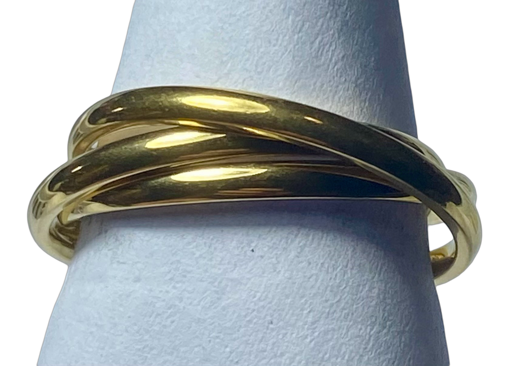 Fidget ring - Trio - Gold ring. Sizes 5, 6, 7, 8, 9, 10, 11, 12, 13. FR135