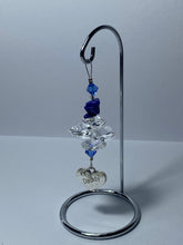 Load image into Gallery viewer, Daddy crystal &amp; garnet gemstone suncatcher on a small stand  SH93
