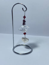 Load image into Gallery viewer, Son crystal &amp; tigers eye gemstone suncatcher on a small stand  SH100
