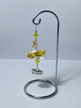 Load image into Gallery viewer, Friend crystal &amp; rose quartz gemstone suncatcher on a small stand  SH88
