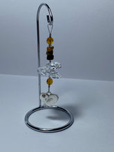 Load image into Gallery viewer, Son crystal &amp; tigers eye gemstone suncatcher on a small stand  SH100
