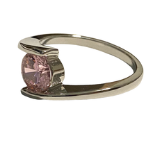 Load image into Gallery viewer, Sterling Silver - Pink cubic zirconia ring. Sizes 4, 5, 6, 7, 8, 9, 11, 12. SS254
