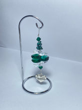 Load image into Gallery viewer, Mummy malachite gemstone suncatcher on a small stand  SH131
