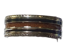 Load image into Gallery viewer, Stainless Steel - Silver &amp; wood ring.  Sizes 6, 7, 8, 10, 11, 12, 13  RW231
