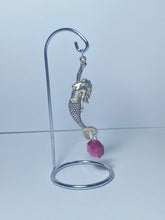 Load image into Gallery viewer, Mermaid crystal suncatcher on a standing SH167
