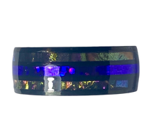Load image into Gallery viewer, Stainless Steel -Black with purple shell  size 7, 8, 9, 10, 11, 12, 13 RW208
