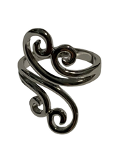 Load image into Gallery viewer, Sterling Silver - Swirl ring.  Sizes  6, 9, 10, 13, 14. SS251
