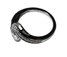 Load image into Gallery viewer, Sterling Silver - Elegant Cubic zirconia ring. Sizes 5, 6, 7, 8, 9, 10. SS262
