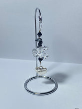 Load image into Gallery viewer, Grandson crystal &amp; snowflake obsidian gemstone suncatcher on a small stand  SH99
