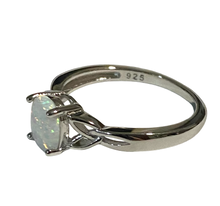Load image into Gallery viewer, Sterling Silver - Opal (man made) ring. Sizes 4, 12, 13, 14.  SS256
