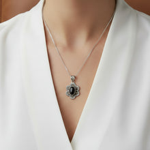 Load image into Gallery viewer, Black Onyx sterling silver pendant PN45
