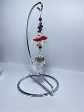 Load image into Gallery viewer, Mummy malachite gemstone suncatcher on a medium stand  SH130
