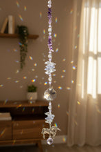 Load image into Gallery viewer, Unicorn crystal Suncatcher decorated with citrine gemstones CH489
