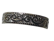 Load image into Gallery viewer, Sterling Silver - Silver fancy band ring.  Sizes  5, 6, 7, 8, 9, 10. SS230
