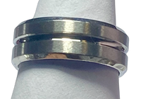 Load image into Gallery viewer, Stainless Steel - Silver ring. Sizes 5, 6, 7, 8, 9, 10, 11, 12, 13  RW219
