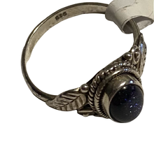 Load image into Gallery viewer, Sterling Silver Blue Sun Stone ring. Size 7.  DC353
