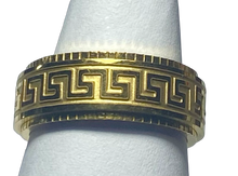 Load image into Gallery viewer, Fidget ring -  Gold ring with pattern fidget ring. FR200
