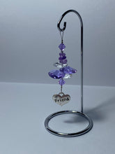 Load image into Gallery viewer, Friend crystal &amp; rose quartz gemstone suncatcher on a small stand  SH88
