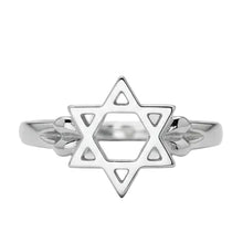 Load image into Gallery viewer, Star of David Sterling Silver ring sizes  4, 5, 6, 7, 12.  (AB01)
