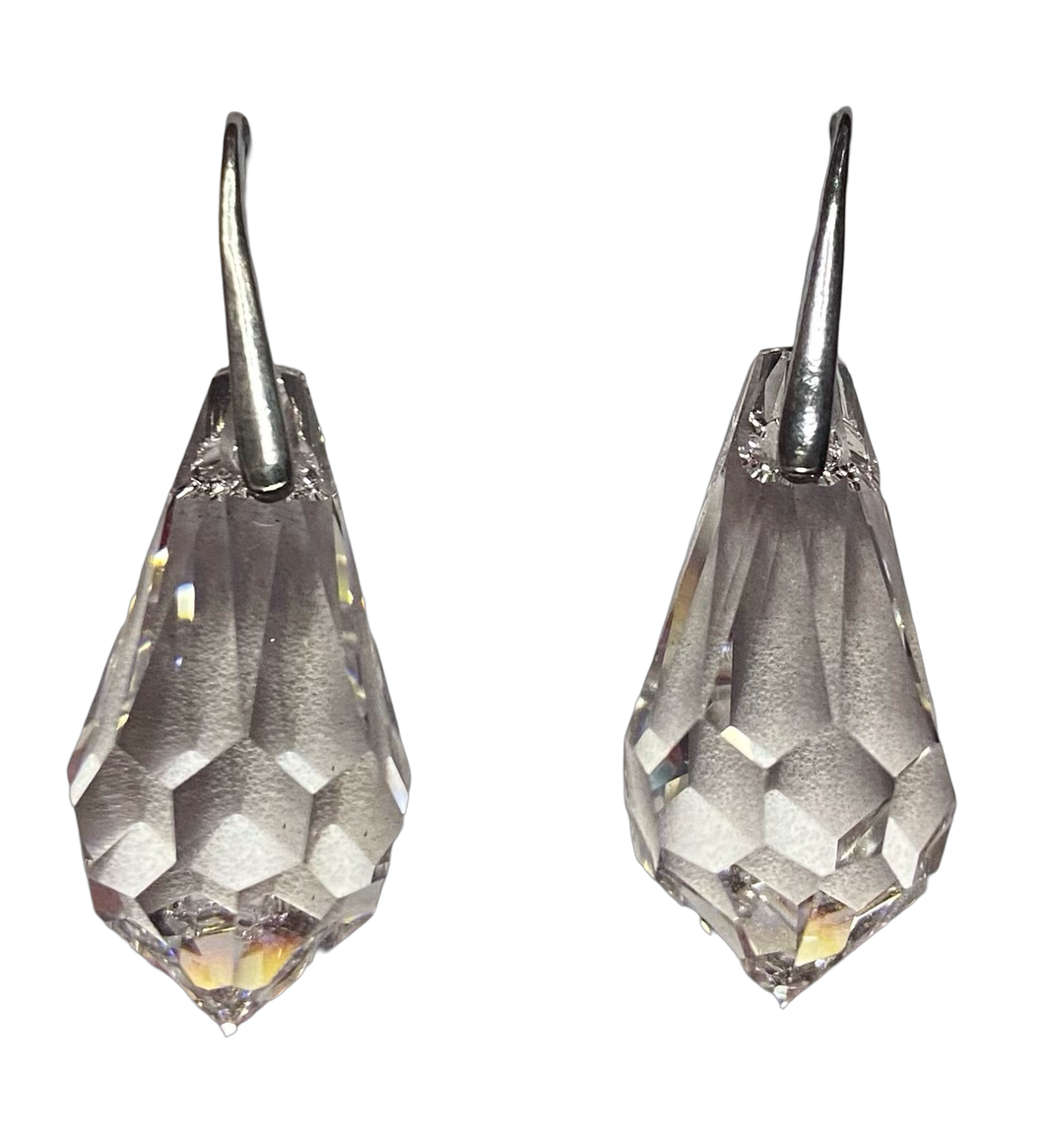 Swarovski crystal Teardrop sterling silver earrings (SWE-16)