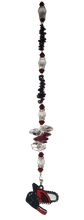 Load image into Gallery viewer, Chainsaw Man - suncatcher, decorated with garnet gemstone
