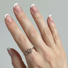 Load image into Gallery viewer, Lotus flower sterling silver ring sizes     5  (AS07)
