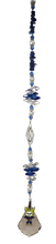 Load image into Gallery viewer, My Hero All Might- crystal suncatcher, decorated with 50mm starburst crystal and Lapis lazuli gemstone.
