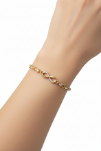 Load image into Gallery viewer, Gold Infinity Rhinestone Adjustable Bracelet BR10
