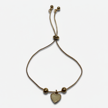 Load image into Gallery viewer, Gold Single Heart Adjustable Bracelet BR21
