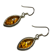 Load image into Gallery viewer, Amber sterling silver earrings ER110
