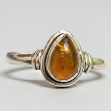 Load image into Gallery viewer, Amber Sterling Silver ring size  5, 6, 10, 11, 12, 13    BR055
