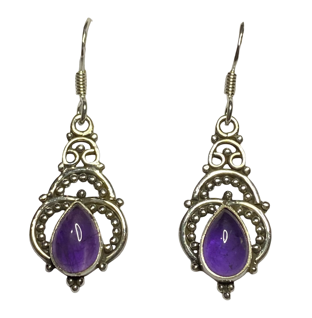 Amethyst sterling silver earrings ER118