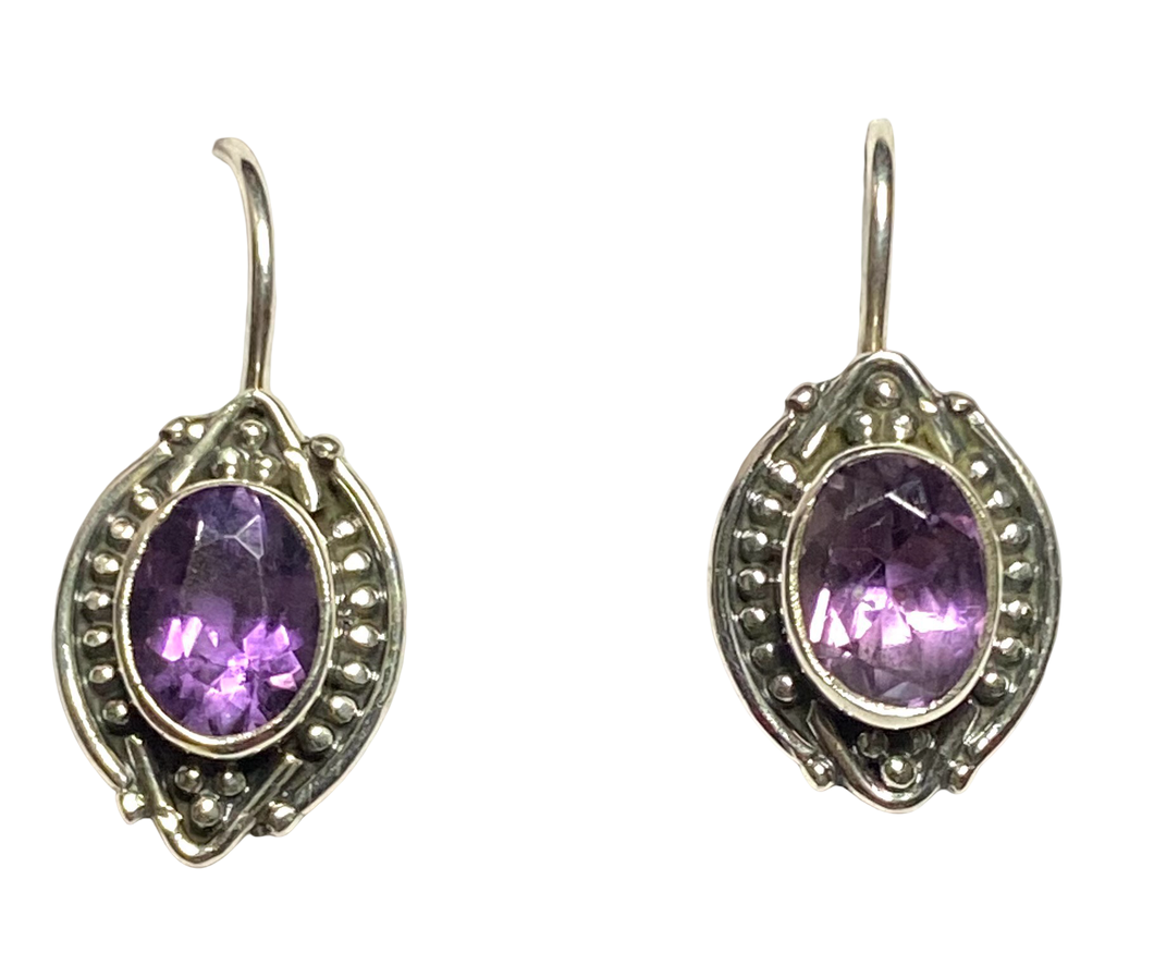 Amethyst sterling silver earrings ER137